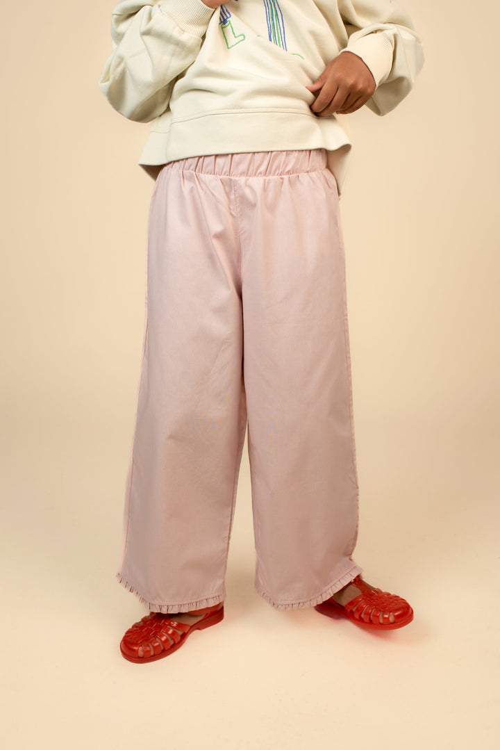 Wide-Leg Trousers with Ruffles