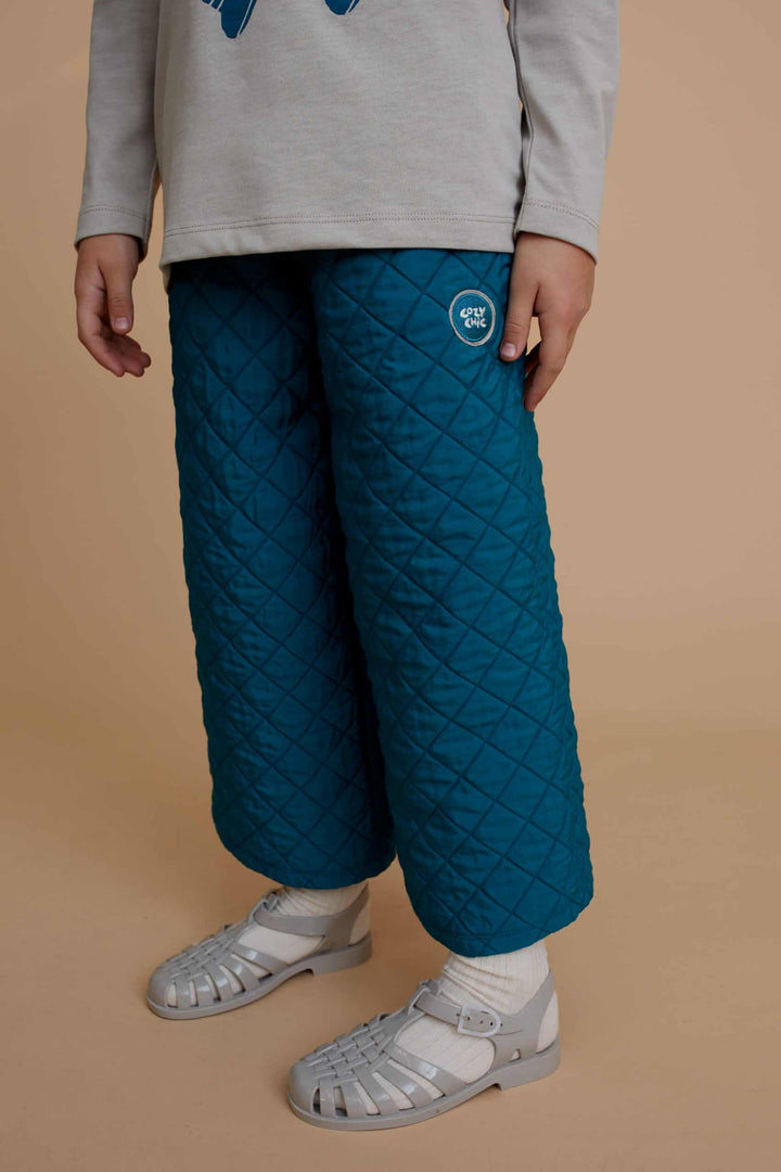 Quilted Wide Trousers