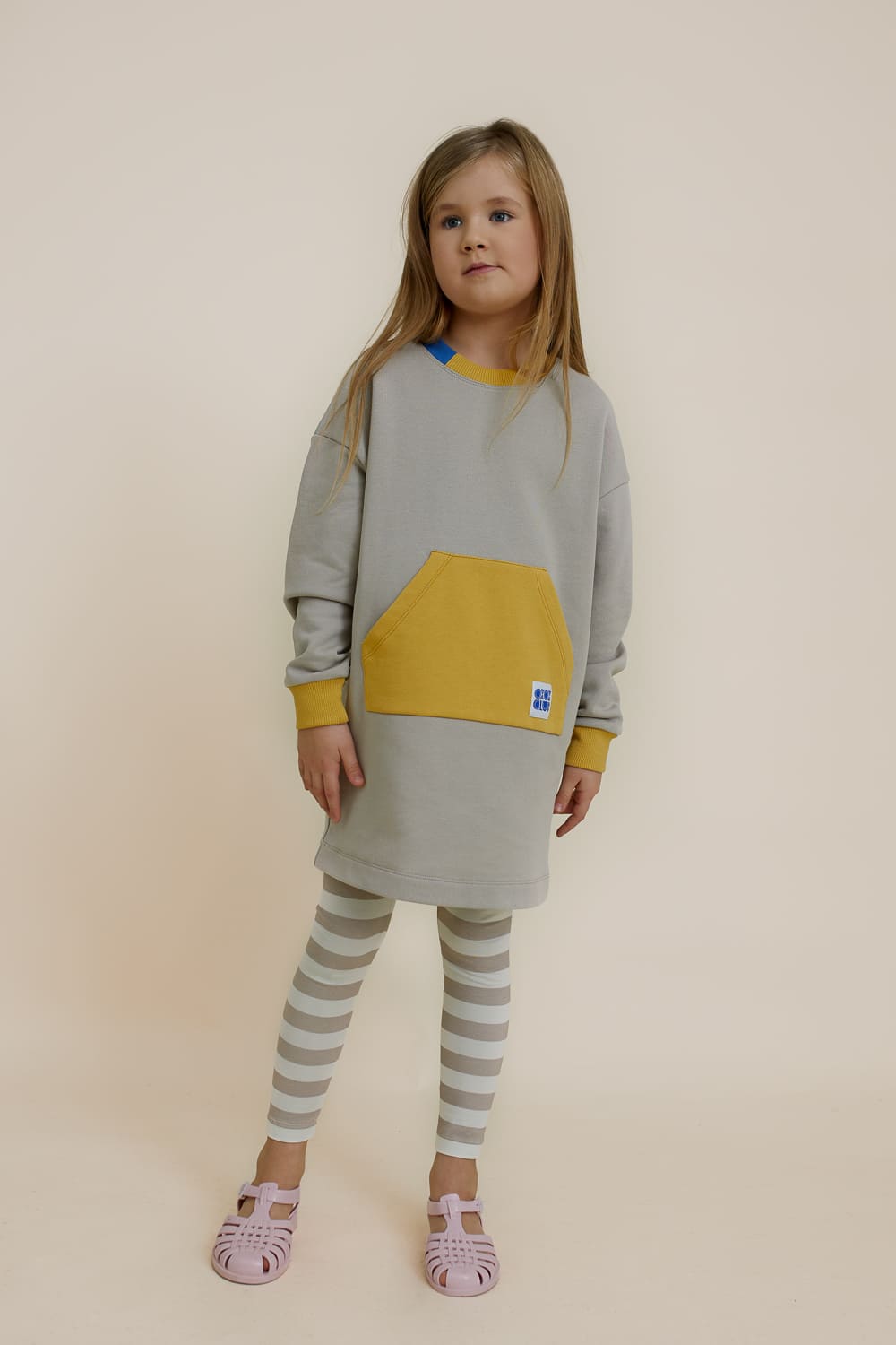 Colour Block Sweatshirt Dress