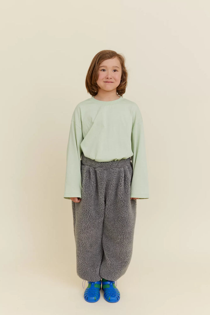 Faux Fur Trousers Grey