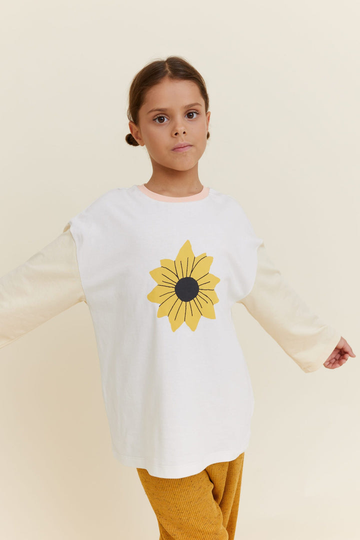 „Sunflower“ marškinėliai su plačiomis rankovėmis