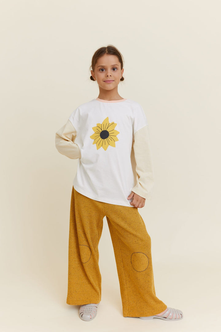 „Sunflower“ marškinėliai su plačiomis rankovėmis