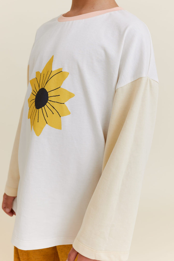 „Sunflower“ marškinėliai su plačiomis rankovėmis