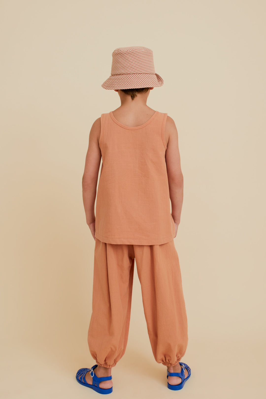Sleeveless Washed Cotton Top