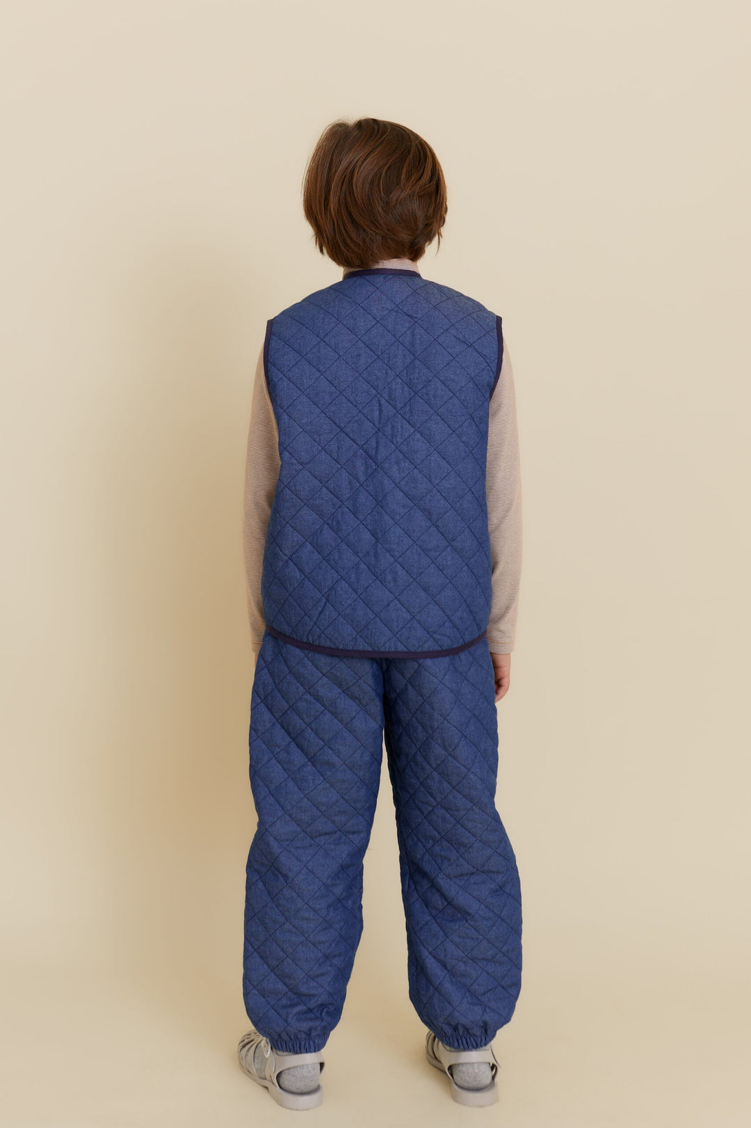 Quilted Denim Vest