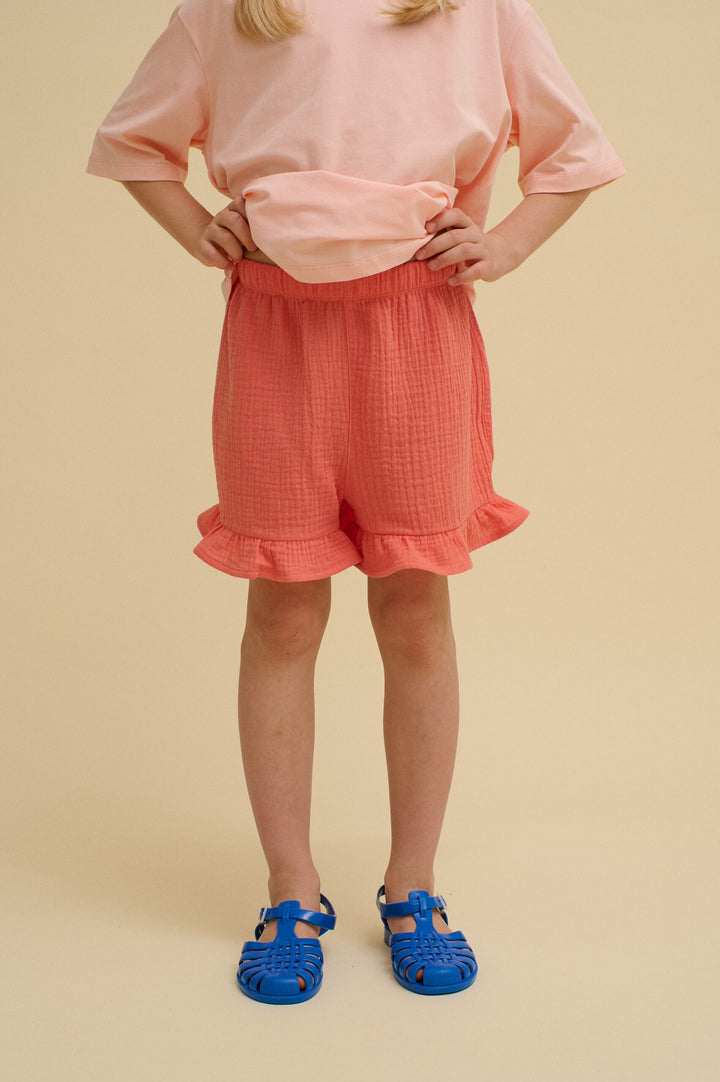 Ruffled Muslin Shorts