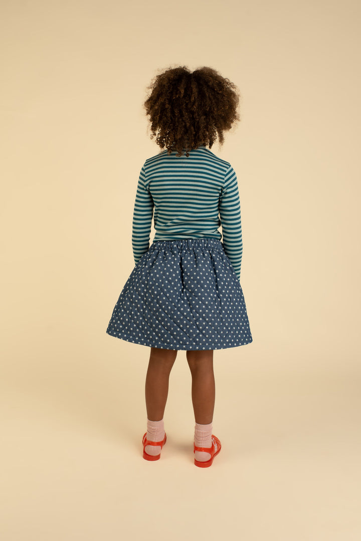 Quilted Denim Skirt