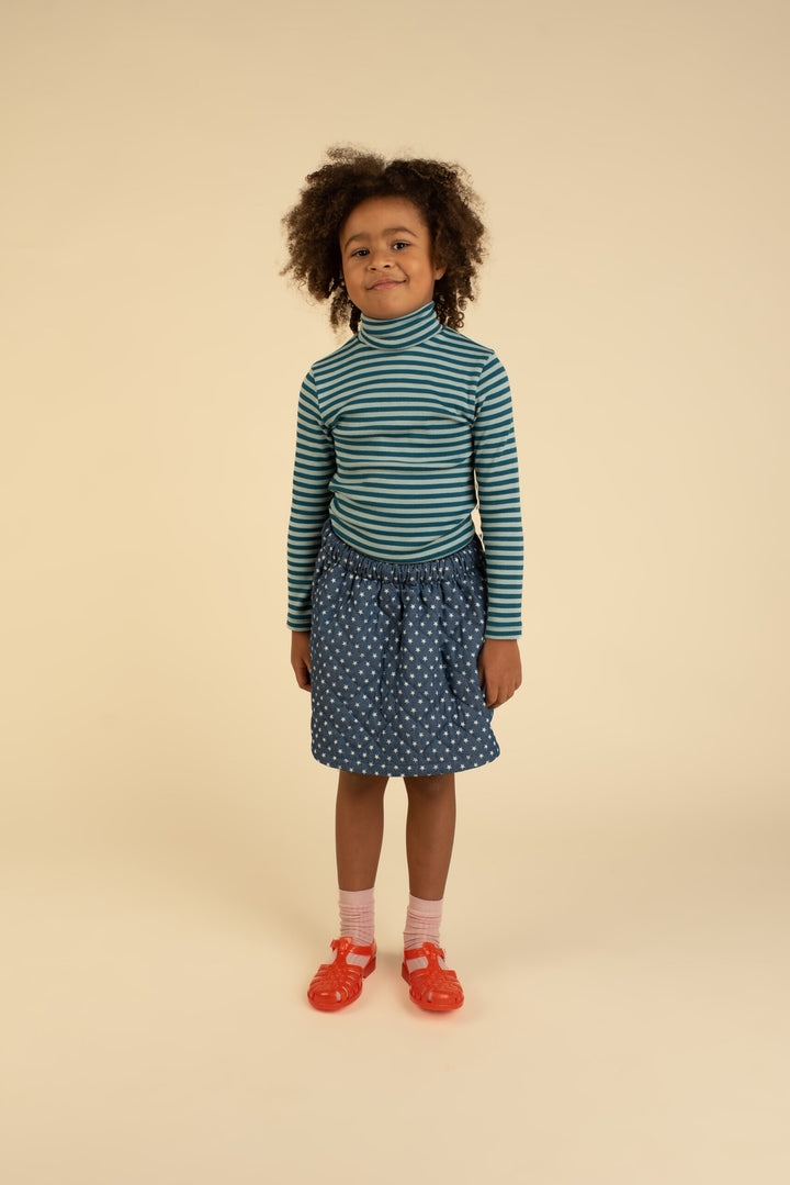 Quilted Denim Skirt