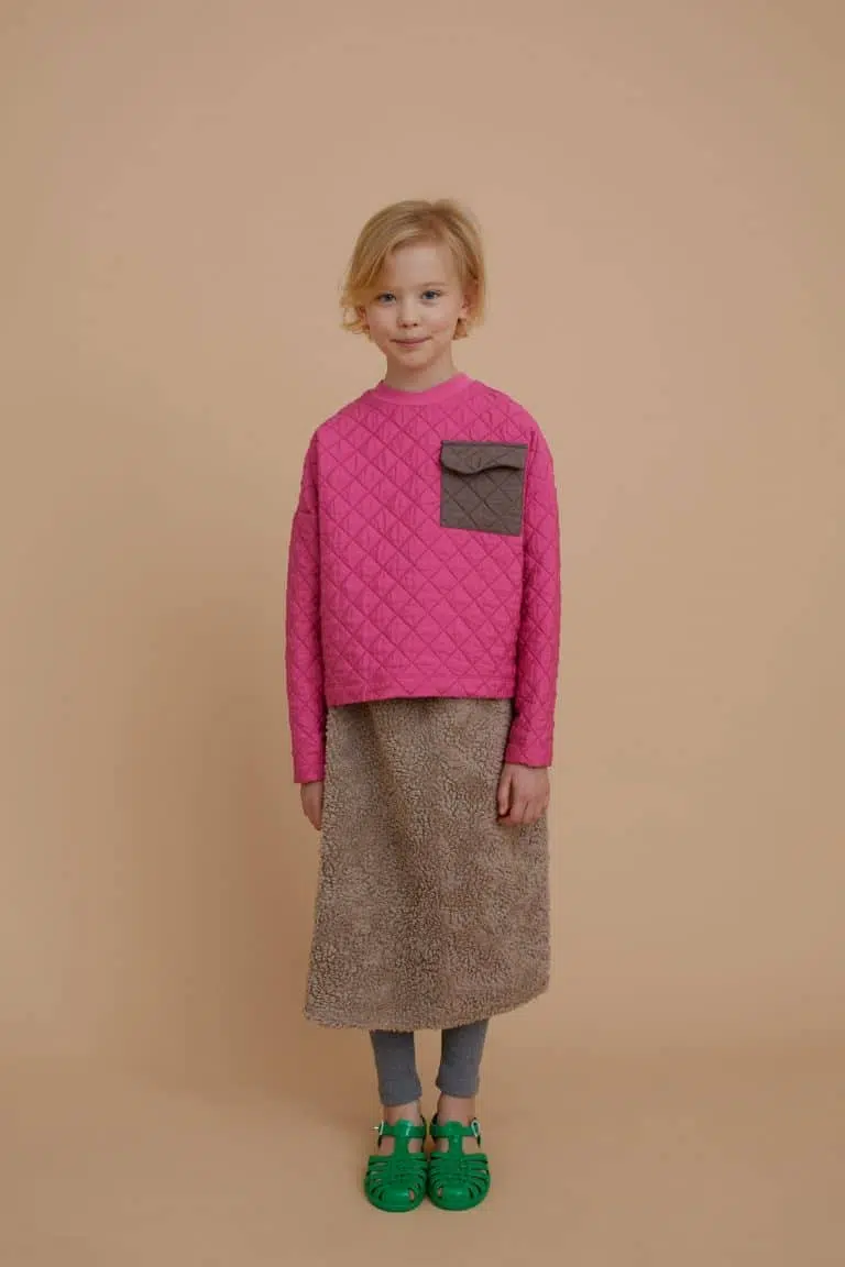 Pink Quilted Sweatshirt