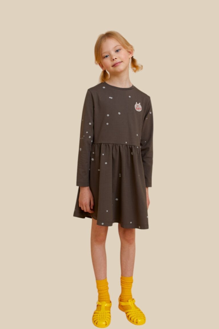 Dots Long-Sleeve Dress