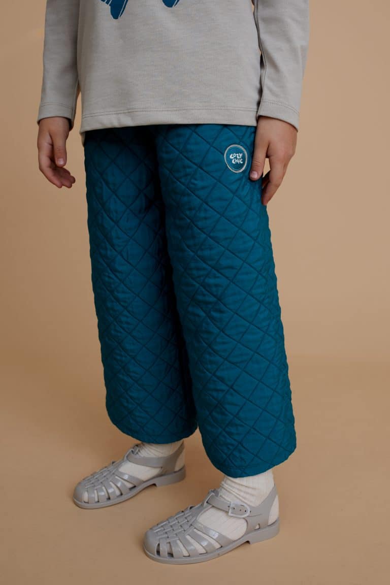 Quilted Wide Trousers