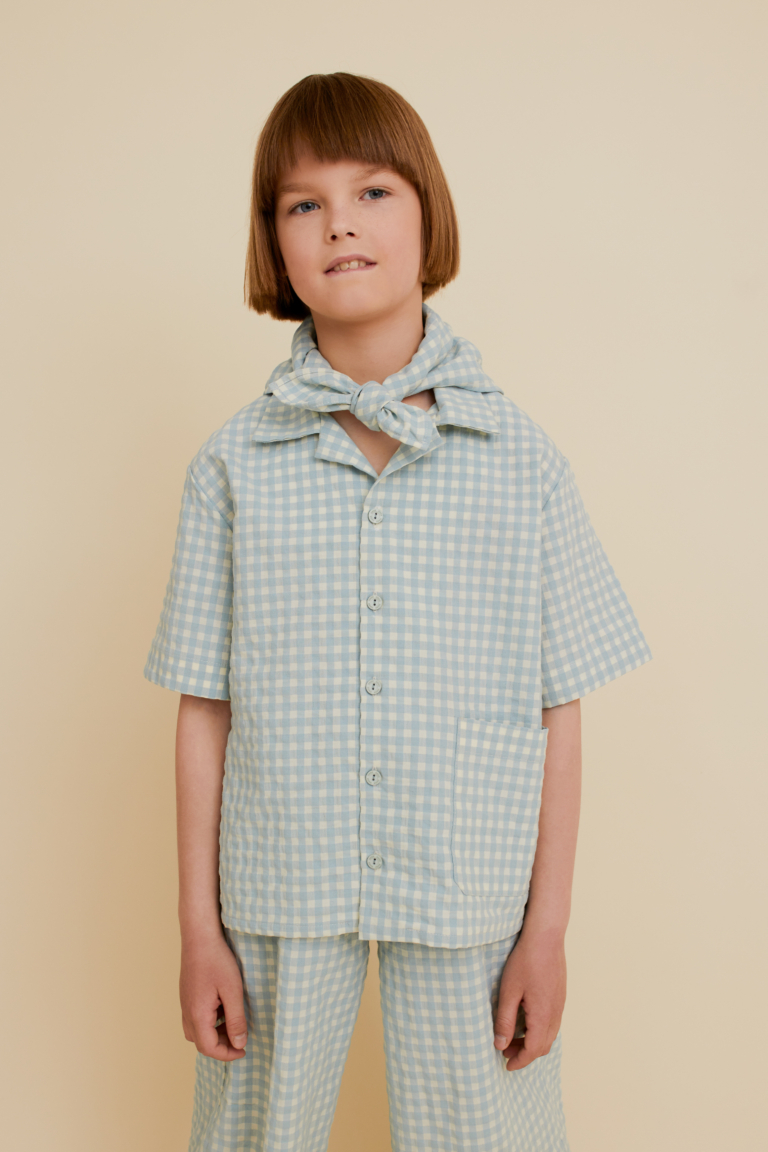 Check Shirt Light Blue