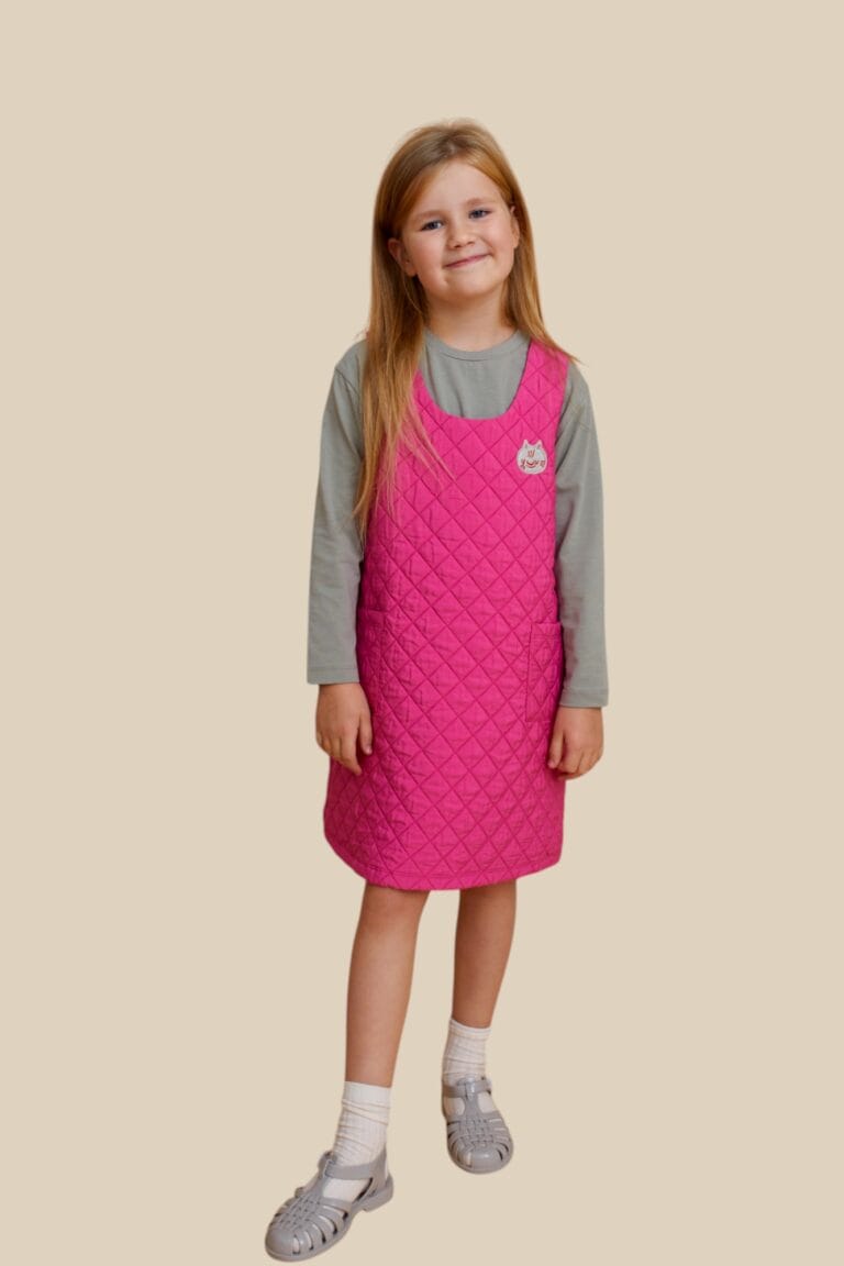 Quilted Pinafore Dress