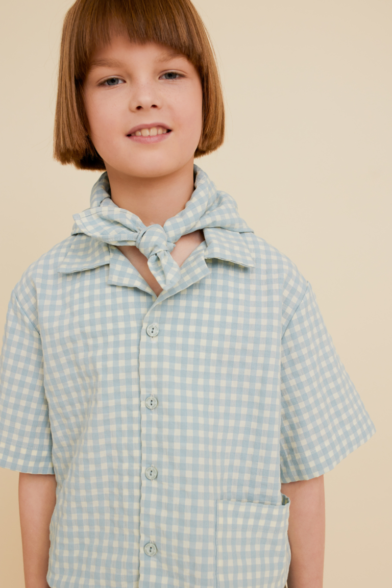 Check Shirt Light Blue