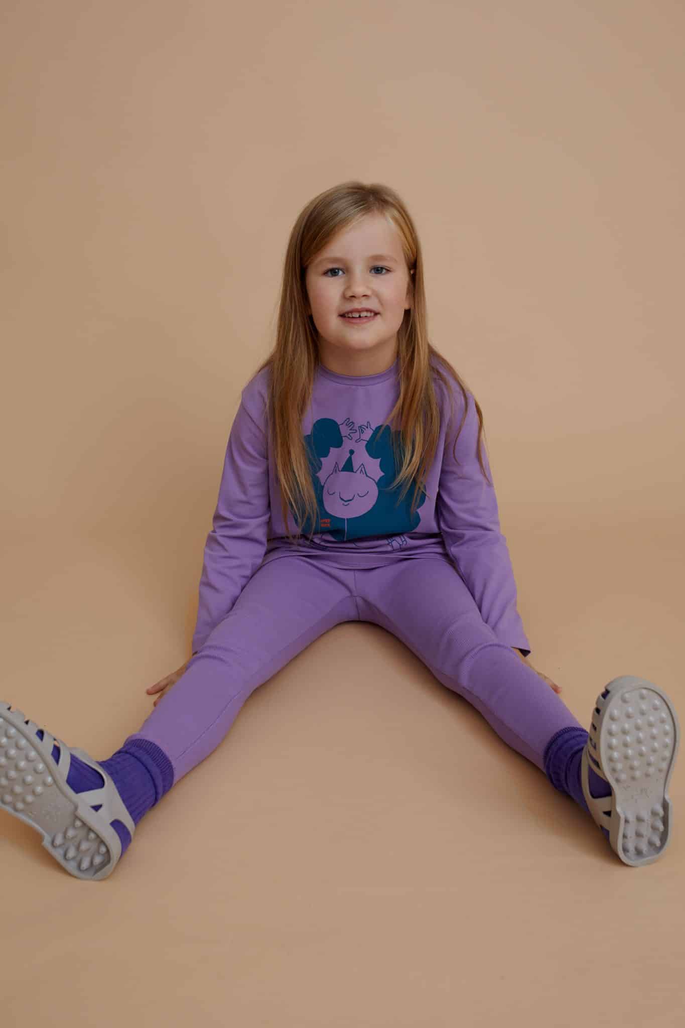 Purple casual leggings