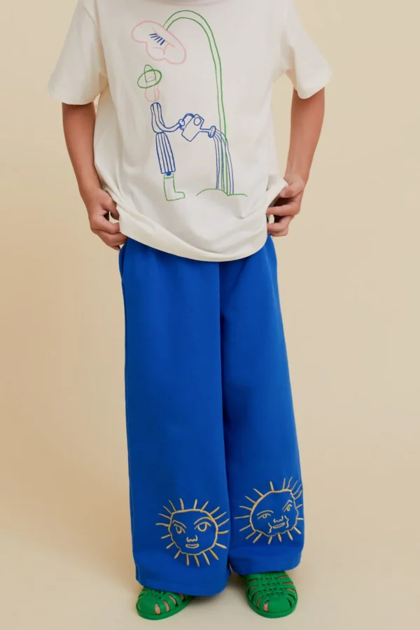 Sustainable kidswear pants blue oversized OXOXCLUB2
