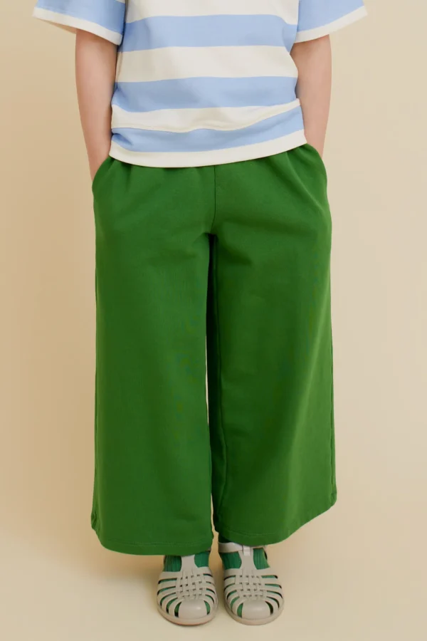 Sustainable kidswear pants green oversized OXOXCLUB