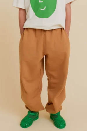 Sustainable kidswear pants oversized brown OXOXCLUB