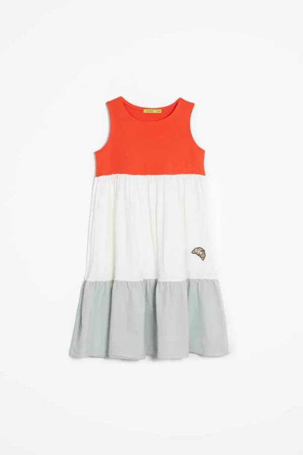 Color-Block Maxi Summer Dress