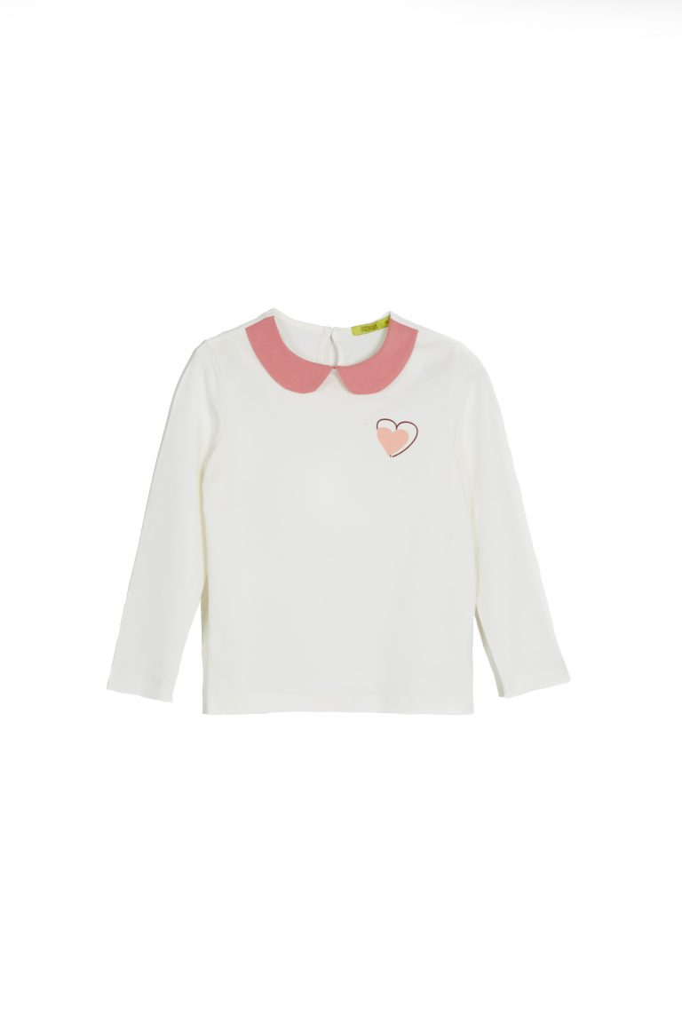 Heart Blouse with Collar