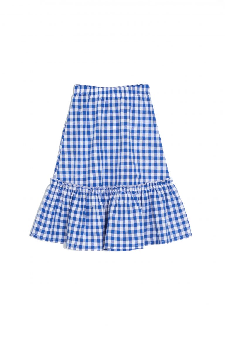 Checkered Cotton Skirt