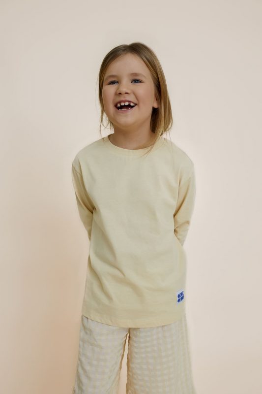 Light Yellow Simple Long Sleeve T-Shirt