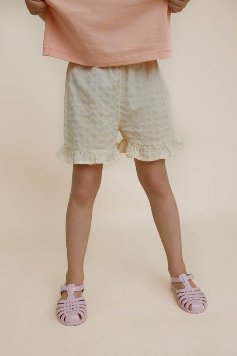 Banana Shorts with Ruffles