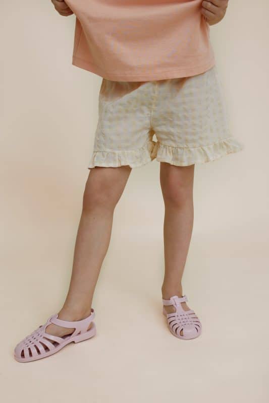 Banana Shorts with Ruffles