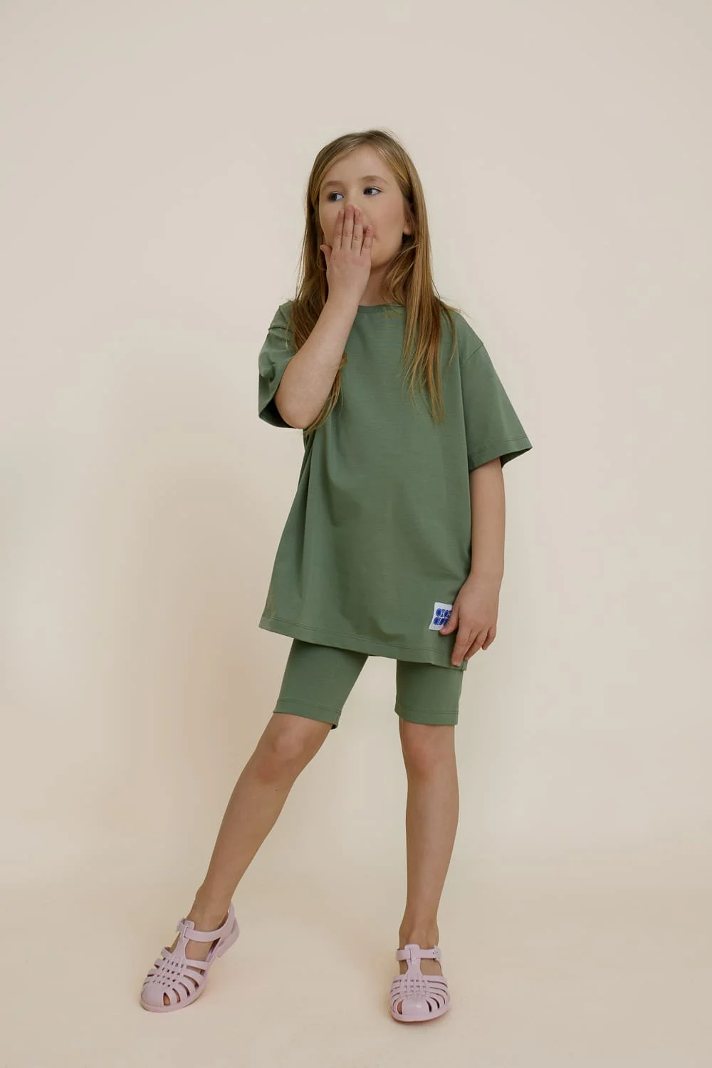 Green Oversized Simple T-Shirt