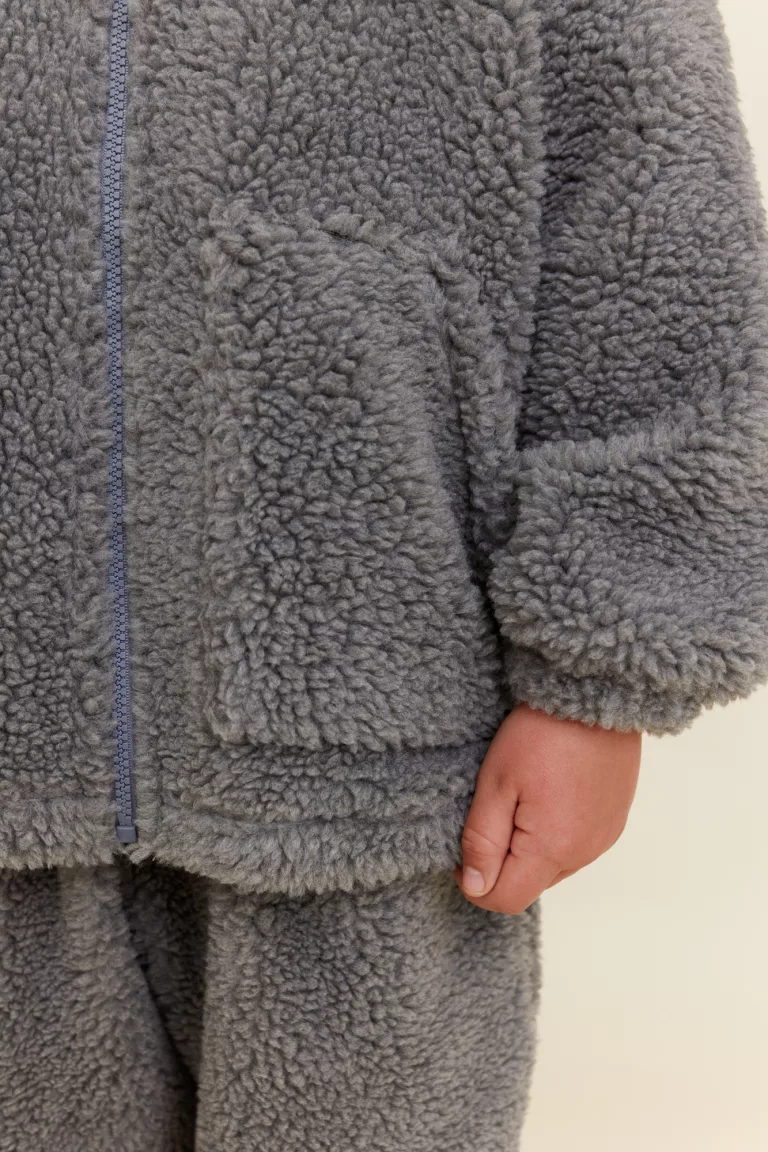 Faux Fur Jacket Grey