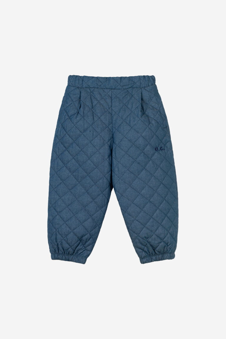 Quilted Denim Balloon Pants