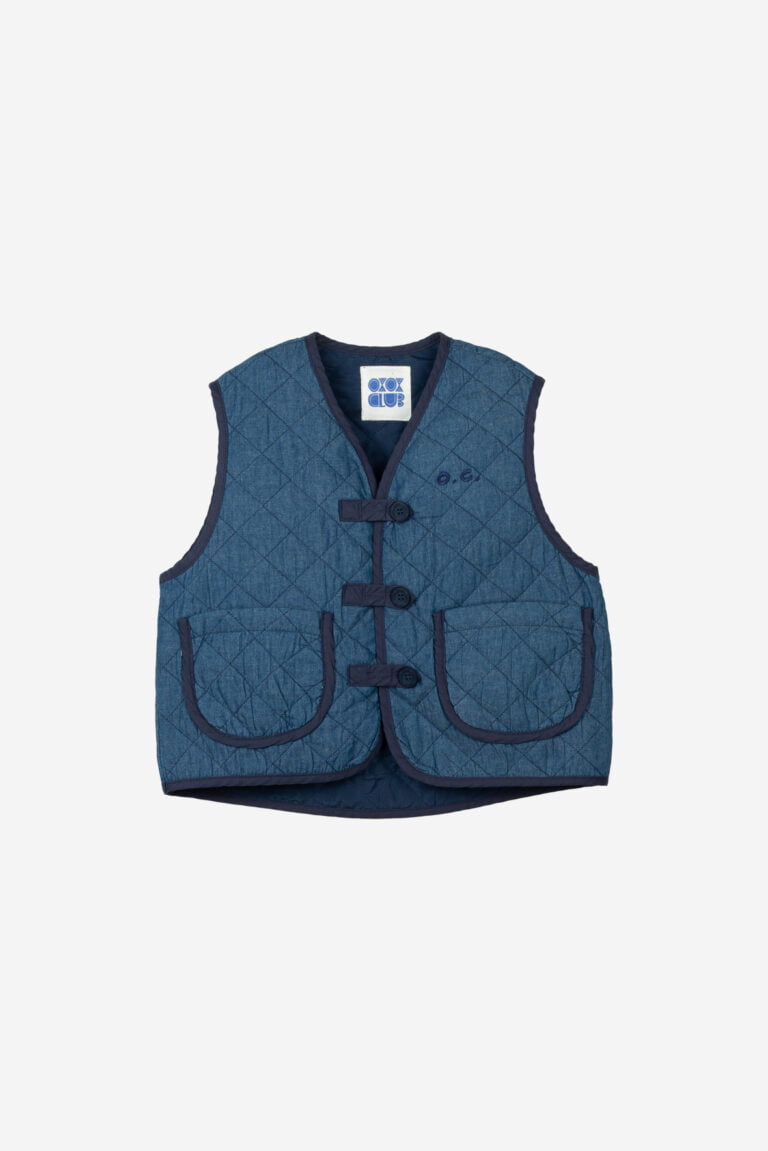 Quilted Denim Vest